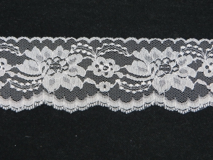 3 Inch Flat Lace, Gray (25 yards) MADE IN USA